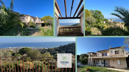 Villa sur les Hauteurs de Golfe-Juan avec une vue mer panoramique